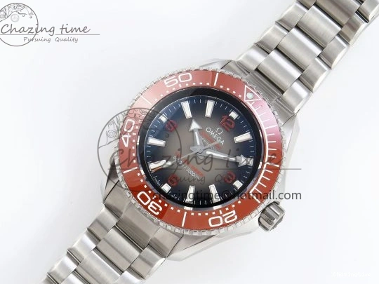 0219 SEAMASTER PLANET OCEAN 6000M ULTRA DEEP 45.5MM SS TF 1:1 BEST EDITION GRAY DIAL ORANGE BEZEL ON SS BRACELET A WellDesigned 7757